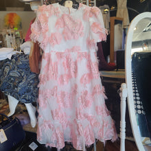  CLEARANCE! SISTER JANE White/Pink Feather Maxi Dress XL - PopRock Vintage. The cool quotes t-shirt store.
