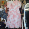 CLEARANCE! SISTER JANE White/Pink Feather Maxi Dress XL - PopRock Vintage. The cool quotes t-shirt store.
