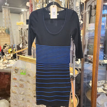  CLEARANCE! MAX STUDIO Black/Blue Stripe Half Sleeve Sweater Dress S - PopRock Vintage. The cool quotes t-shirt store.