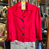 LAUREN RALPH LAUREN Red Linen Blazer 16 - PopRock Vintage. The cool quotes t-shirt store.