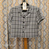 KATHIE LEE Black/White Short Sleeve Button Up 14 - PopRock Vintage. The cool quotes t-shirt store.