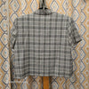 KATHIE LEE Black/White Short Sleeve Button Up 14 - PopRock Vintage. The cool quotes t-shirt store.
