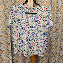  LOFT White/Colorful Doodle Design Tee L - PopRock Vintage. The cool quotes t-shirt store.