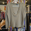 LEFT OF CENTER Green Deep V Neck Pullover XS