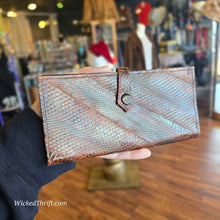  CLEARANCE VINTAGE Brown Snake Wallet w. Leather Interior
