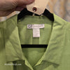 DRESSBARN Green Silk/Linen Blend Button Up 20W - PopRock Vintage. The cool quotes t-shirt store.