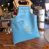 CLEARANCE! QUEEN BEE Blue Handbag w. Birds
