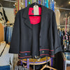 POSITIVE ATTITUDE Black/ Red Bottom Pattern Blazer M