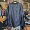 R Black Nylon Wind Breaker MENS L