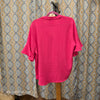 B Hot Pink Half Button Top XL - PopRock Vintage. The cool quotes t-shirt store.